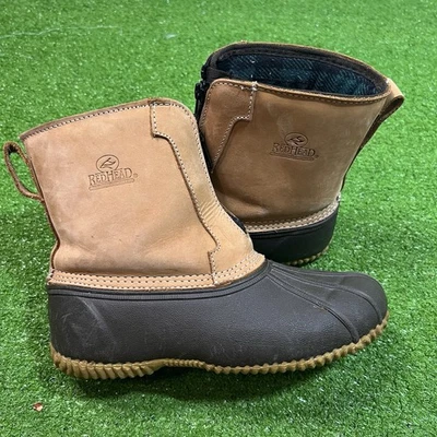 Botas de trabajo vintage para mujer de pato talla 7 de cuero aislante forradas de franela Foto 1 de 4