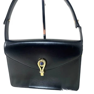 GUCCI Bolso de Mano Cartera Cuero Negro Auténtico - Imagen 1 de 24