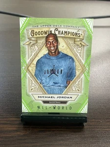 MICHAEL JORDAN AW-1 2025 UD Goodwin Champions NEON GREEN ALL-WORLD /499 BULLS - Picture 1 of 2