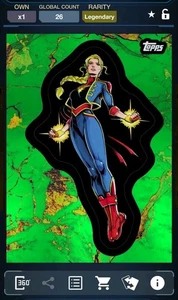 [DIGITAL] Topps Marvel Collect Captain Marvel Comic Book Heroes Electrum Leg - Bild 1 von 2