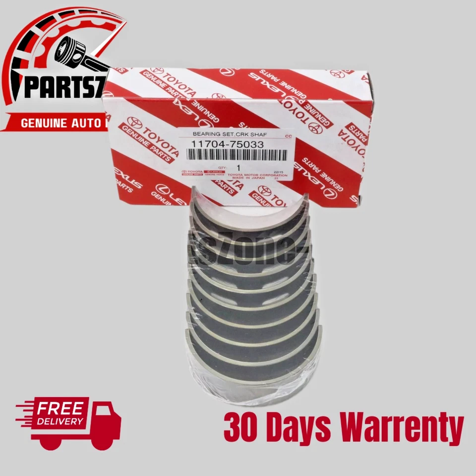 11704-75033 Toyota Tacoma 2016-2017 4Runner 2010 Crankshaft Bearing Set OEM - Image 1 of 1