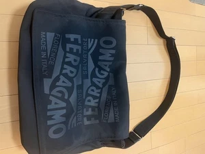 Ferragamo Black Messenger Bag - Picture 1 of 3