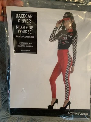 Women’s Sexy Racecar Driver  Costume/ Women's Adult  XL 14-16 NIP HALLOWEEN - Image 1 of 4