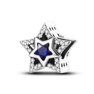 MULA European Sparkling Stars DIY Charms AAA CZ Fit Bracelets 925 SterlingSilver - Picture 1 of 6