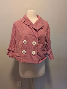 Versatilite Cotton Women’s Jacket Red White Large Academia - Picture 1 of 3