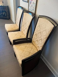 vintage chair with cream cushions (6 CHAIRS) - Picture 1 of 6