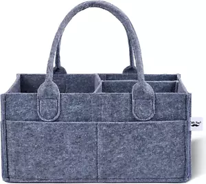 - Baby Diaper Caddy Organizer, Charcoal Gray, Diaper Organizer, Car Diaper Caddy - Picture 1 of 12