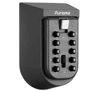 Key Lock Box for Outside Wall Mount Waterproof Spare Key Storage Box 10-digits - Picture 1 of 8