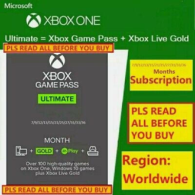 Xbox Game Pass Ultimate 7-36 Months (Subscription Renewal, Read Description) • 59.05£