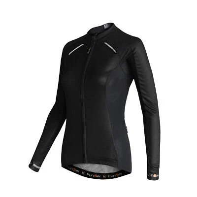 Funkier Odessa Ladies Summer Long Sleeve Jersey Rider Cut in Black Small - Image 1 of 4