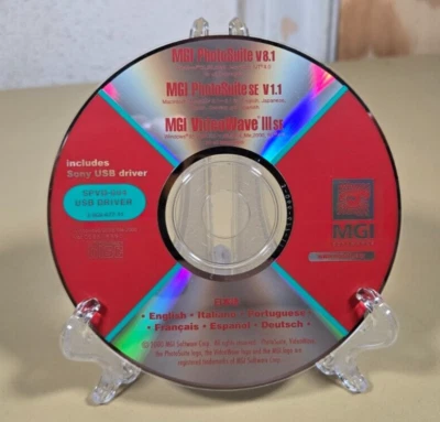 2000 Sony SPVD-004 Driver Disc MGI Software Photo Suite 8.1 Bundle Windows Mac - Image 1 of 2