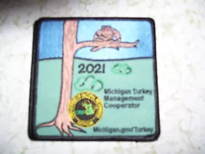 2021 MICHIGAN DNR SUCCESSFUL TURKEY HUNTER PATCH-DEER-BEAR-ELK-MOOSE-FISHING - Picture 1 of 1