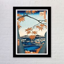 Maple Trees by Utagawa Hiroshige  Framed Vintage Japanese Art Poster Print