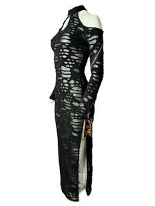 SHRINE Gótico Sexy Vampiro Decadente Punk Burning Man Futuro Vestido Apocalíptico - Imagen 1 de 6