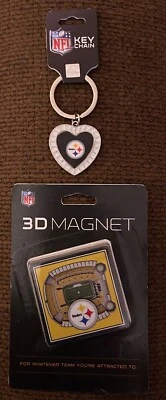 PITTSBURGH STEELERS ESTADIO IMÁN Y LLAVERO CON PEDRERÍA NUEVO ENVÍO RÁPIDO Foto 1 de 4