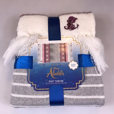 Одеяло Disney Aladdin вязаное плед гладкое парящее 50 x 60 дюймов - Изображение 1 из 4