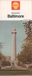 1966 Shell Road Map: Metropolitan Baltimore NOS - Picture 1 of 1