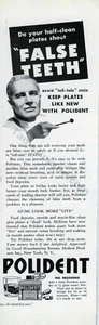 1939 Polident False Teeth Adhesive Dentures PRINT MAGAZINE AD Wall Decor! (4032) - Picture 1 of 1
