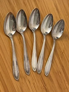 5 Vintage Tea Spoons Oneida Community Service Silver Plate - Picture 1 of 7