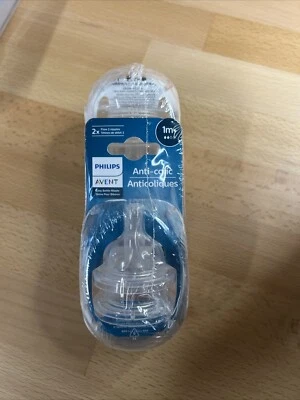 4 Phillips Avent Flujo Anticólicos 2 Pezones 1m+ - Totalmente Nuevos 2 Paquetes Foto 1 de 3
