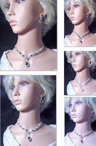 Sparkling Diamante Necklace and Earrings - Picture 1 of 34