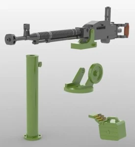 1/24 Schlachtfeld DSHKM Dushka Maschinengewehr - Sockelhalterung - Bild 1 von 2