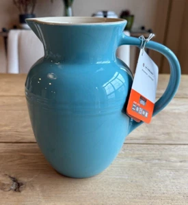 Le Creuset Stoneware 2.25 quart 9" Pitcher, Turquoise NEW - Picture 1 of 5