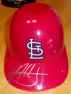 St. Louis Cardinals AUTOGRAPH Rawlings Mini-Helmet : JACK FLAHERTY - Picture 1 of 2