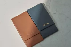 PISTOS Blue Leather Pistos Watch Pocket Pouch Large Storage Case Made leather - Picture 1 of 8
