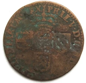 1 Liard 1710? Namur, Brabant, Philipp V. 1700-1711 - Bild 1 von 2