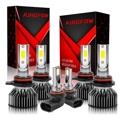 For Ford Five Hundred Sedan 4-Door 2005-2007 LED Headlight Kit High Low+Fog Bulb - Image 1 of 4