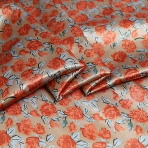 1 Yard X 1.48 meter Retro Shirt Fabric Satin Soft Lining - Picture 1 of 12