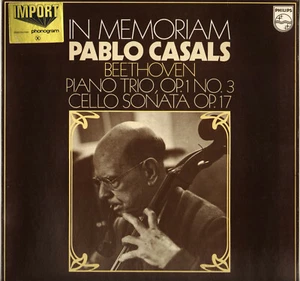 PABLO CASALS, BEETHOVEN SONATE & TRIO LP 1973 PHILIPS 6833 054 STEREO - Picture 1 of 2
