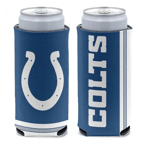 INDIANAPOLIS COLTS 2 SIDED 12 0Z SELTZER SLIM CAN COOZIE KOOZIE COOLER HOLDER Cover