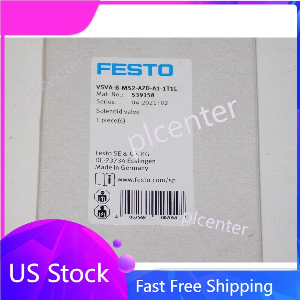 New FESTO VSVA-B-M52-AZD-A1-1T1L 539158 Solenoid Valve Module 145PSI 24VDC Unit - Image 1 of 4