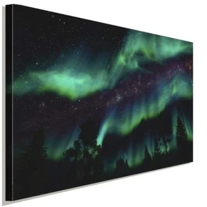 Skyrim Polarlichter Leinwandbild AK Art Studio Wanddeko Wandbild Kunstdruck XXL - Bild 1 von 5