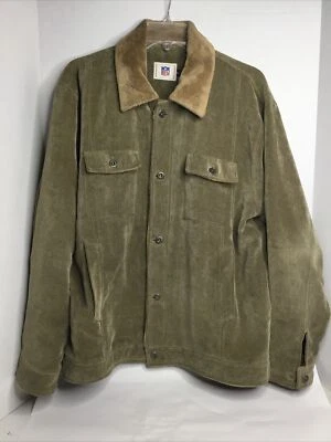 RARE NFL  Tagged Beige Corduroy Jacket Quilt Lined XL With Dolce Gabanna Buttons - Image 1 of 4