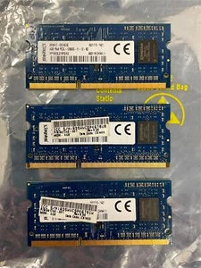 3x Kingston HP16D3LS1KFG/4G 4GB 1RX8 DDR3 Memory PC3L-12800S LAPTOP 3x4GB 12GB - Picture 1 of 8