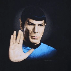 Vintage 2002 Paramount Pictures Spock Star Trek T-Shirt schwarz blau Gr. Large - Bild 1 von 7