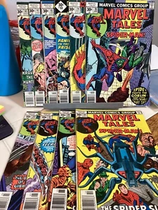 10 LOTTO FUMETTI MARVEL TALES SPIDER-MAN #78-89 MARVEL 1977-78 BUONE CONDIZIONI - Foto 1 di 10