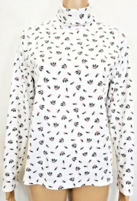 Camiseta manga larga con estampado de muérdago NORTH CREST cuello alto para mujer talla M (10/12) Foto 1 de 4