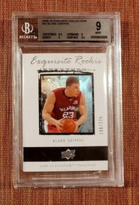 2009 Exquisite Collection #43 Blake Griffin Clippers Basketball Card BGS 9 RC - Picture 1 of 2