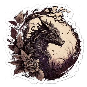 Forest Brown Dragon, Vinyl Decal Sticker, Indoor Outdoor, 3 Sizes, #9791 - Picture 1 of 1