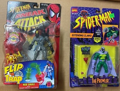 1995 Toy Biz Spider-Man série animada The Prowler & Red Skull - Imagem 1 de 4