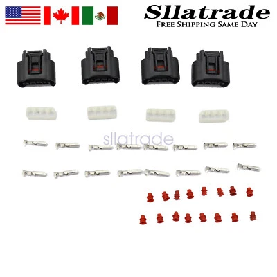 Conjunto 4 conectores plugue bobina de ignição para Toyota Yaris RS 1.5L 2007 90980-11885 - Imagem 1 de 4