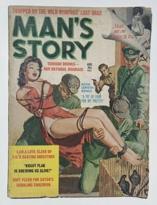 MAN'S STORY August 1961 V2N2 Pulp Magazine Action Adventure Stories Foto 1 de 4