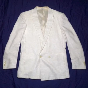 Vtg Night Moves by Ciatti Mens Linen Blazer Eggshell White Size 40 Panama - Picture 1 of 16