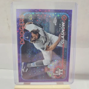 2024 Topps Chrome Purple Speckle Refractors Tyler Glasnow Card - Picture 1 of 2
