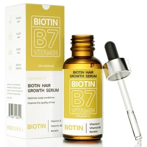 Biotin Hair Growth Serum for Stronger & Thicker Hair, Natural Ingredients for... - Picture 1 of 6
