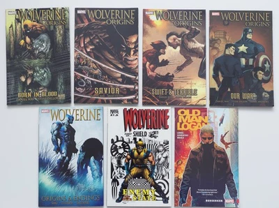 金刚狼:起源/结局 TPB 卷 1 2 3 4+ 老人洛根盾牌 7 件装 — 第 1/4 张图片